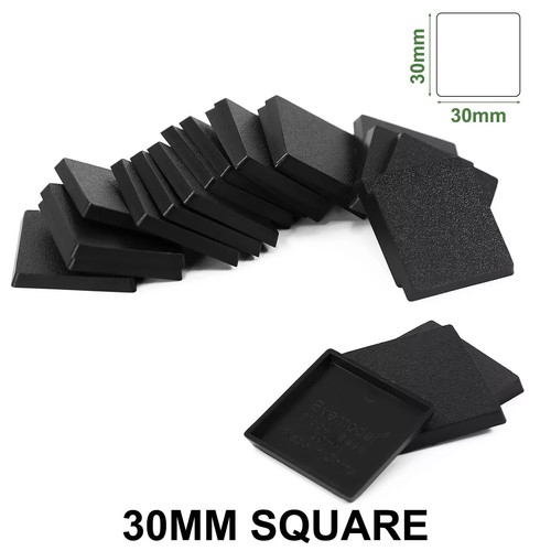 30mm square bases plastic - square,